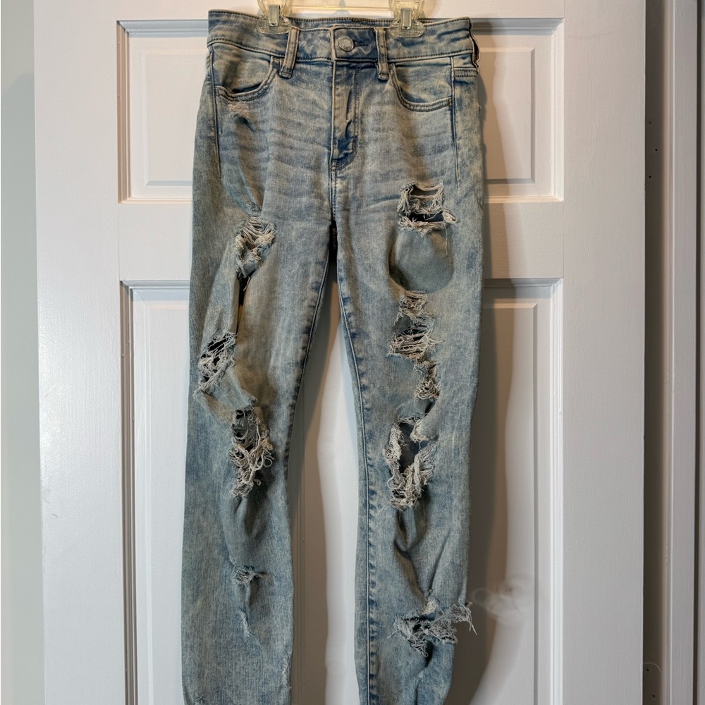 Distressed Light Blue Women's Jeans